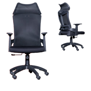 alt="Chaise de bureau Yaris mesh ergonomique noire avec base chromée" alt="Fauteuil de bureau Yaris avec dossier respirant et roulettes pivotantes" alt="Chaise Yaris design moderne pour bureau professionnel en Tunisie"