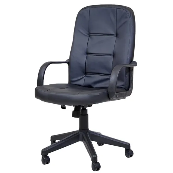 alt="Fauteuil de bureau ergonomique BOMBA avec dossier haut et base noire"