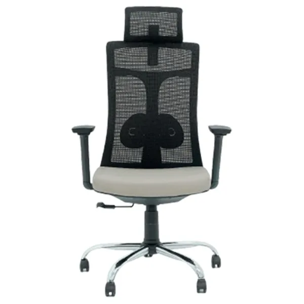 Chaise directeur Enjoy avec accoudoirs caramel & grège -Confort Ergonomique -Tunisie – Image 2