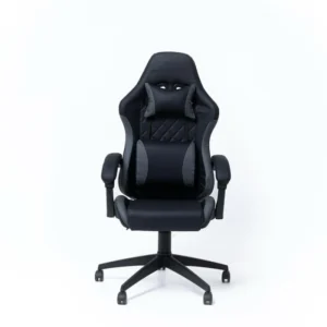 alt="Chaise Gamer Eco Noir idéale pour bureau ou gaming setup en Tunisie"