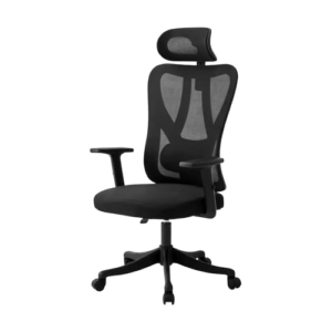 alt="Chaise de direction ergonomique Marko noire en simili cuir – vue de face" alt="Chaise de direction Marko avec accoudoirs fixes et repose-tête intégré" alt="Dossier ergonomique en résille respirante de la chaise Marko" alt="Base robuste en polypropylène avec roulettes – Chaise Marko" alt="Chaise de direction Marko dans un bureau moderne en Tunisie"